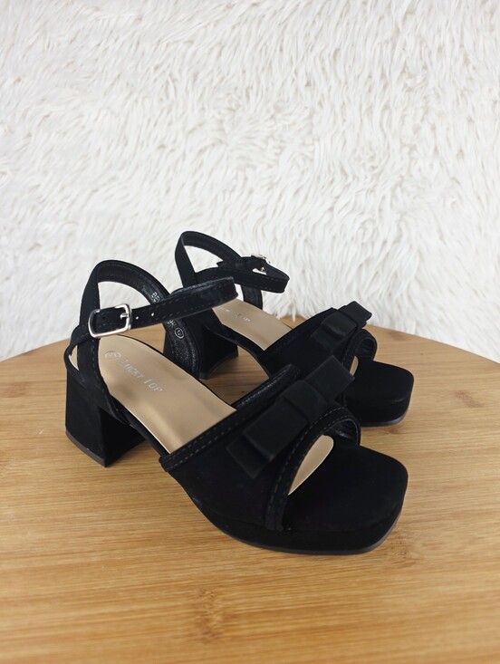 Lucky Top Other - CHILDREN'S CUTE BOW HEEL ( BEVERLY-9K BLK)
